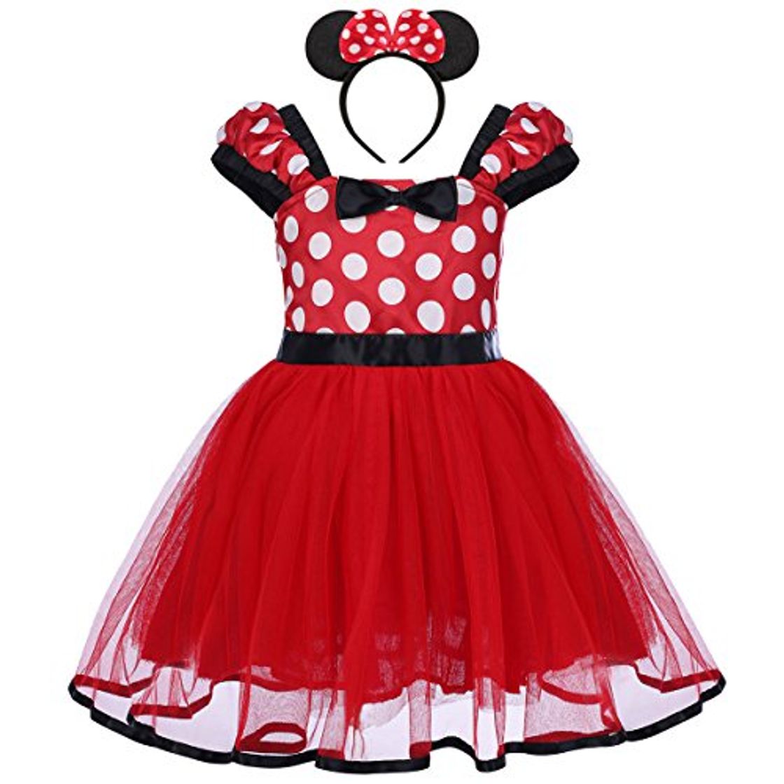 Moda Bebé Niña Vestido de Fiesta Princesa Disfraces Tutú Ballet Lunares Fantasía Vestid Carnaval Bautizo Cumpleaños Baile para Infantiles Recién Nacido Disfraces de Princesa con Diadema 3 Años