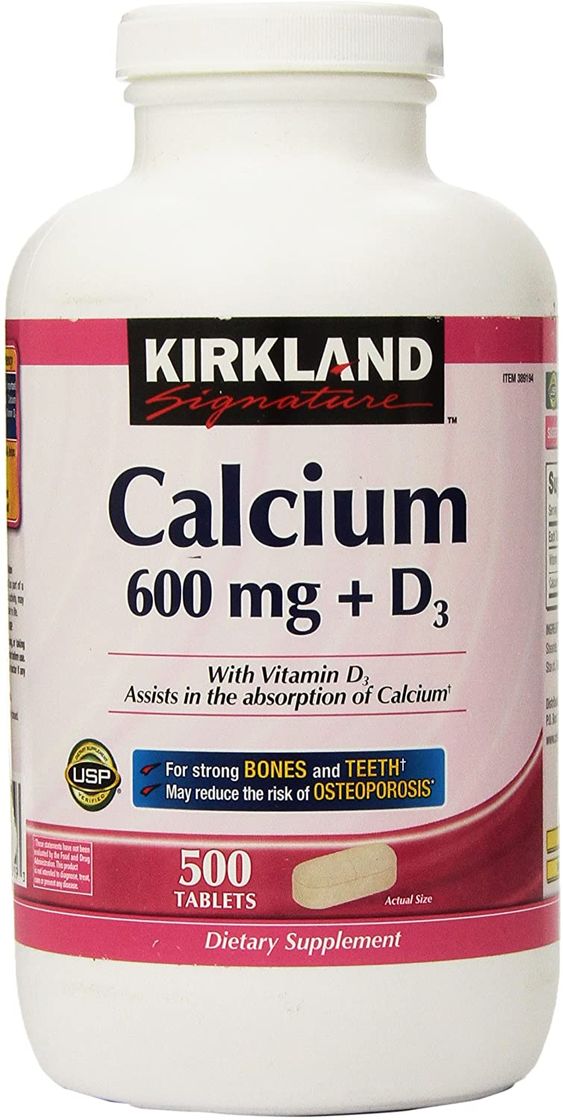 Kirkland Signature Calcio con vitamina D3 600mg 500tablets