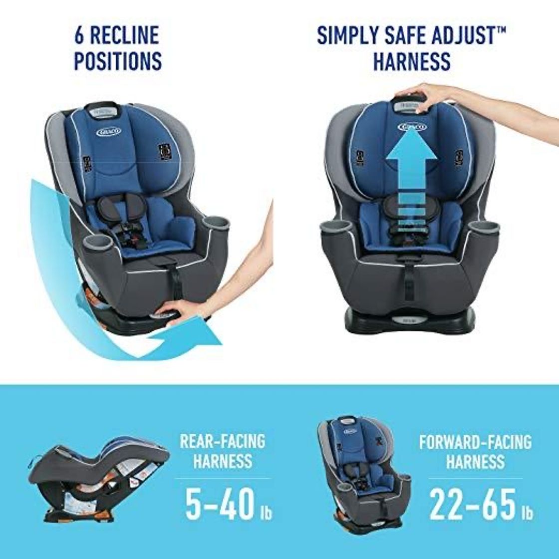 Producto Graco SlimFit - Asiento de coche todo en uno Gris perla