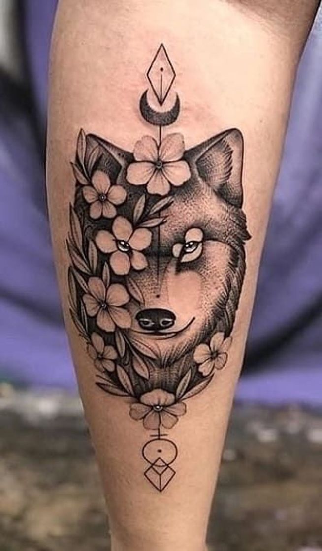 Fashion Tatuagem de lobo