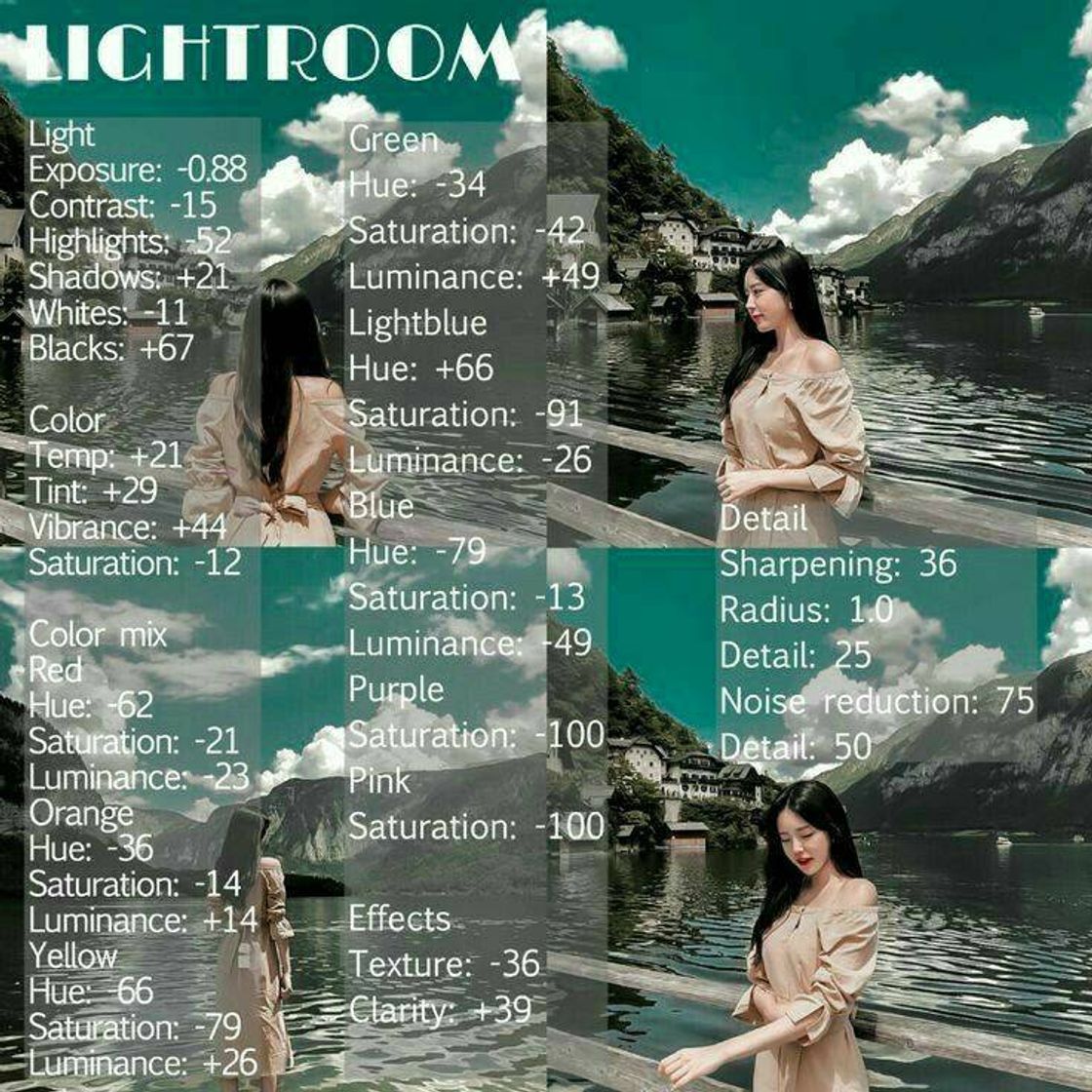 Preset de efeito no lightroom