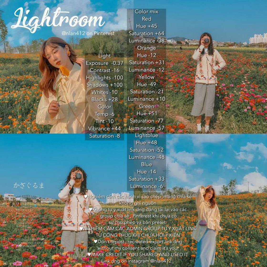 Preset de efeito no lightroom