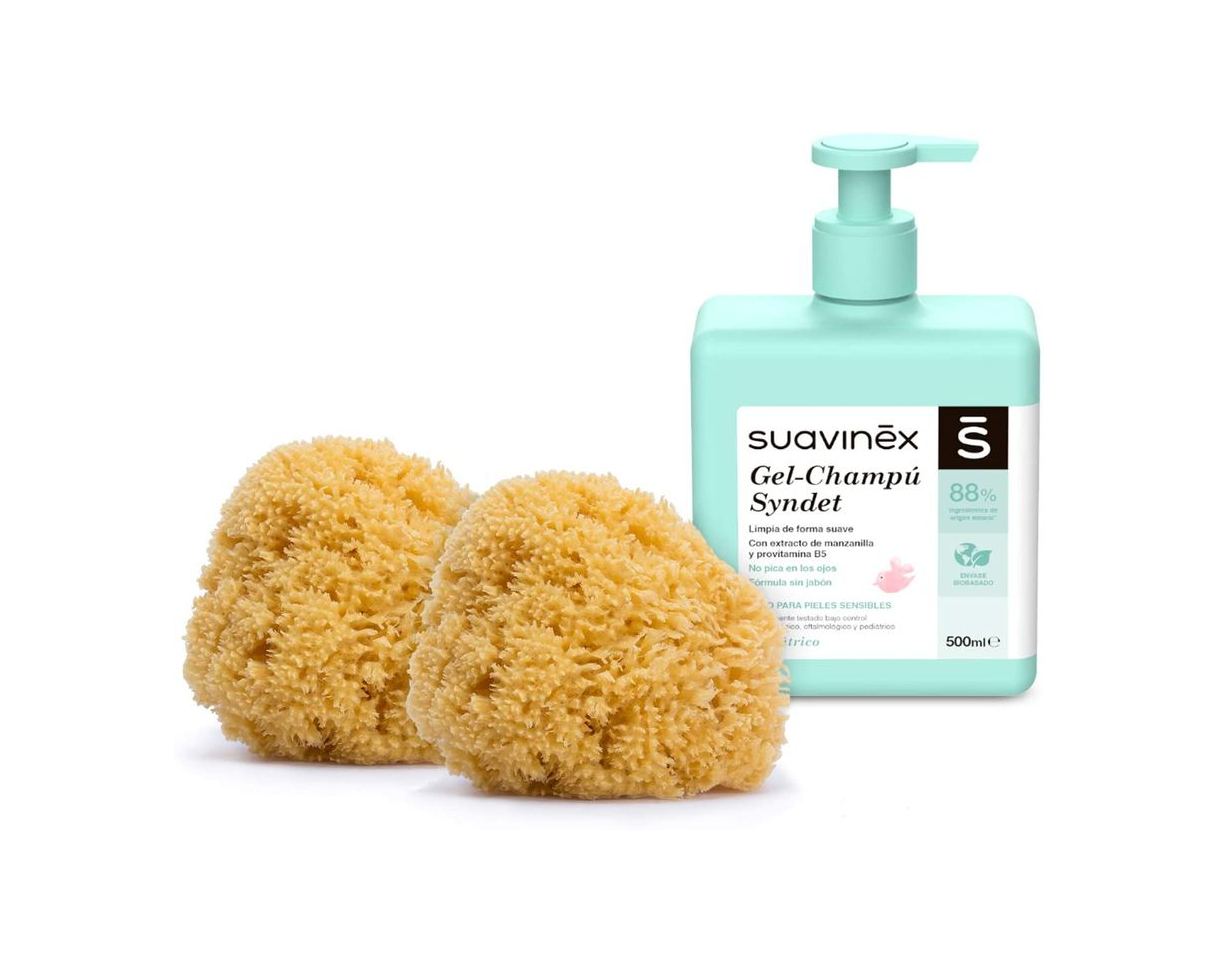 Productos Suavinex 400025 Esponja Natural del Mar Pequeña Ideal para Recién Nacido con