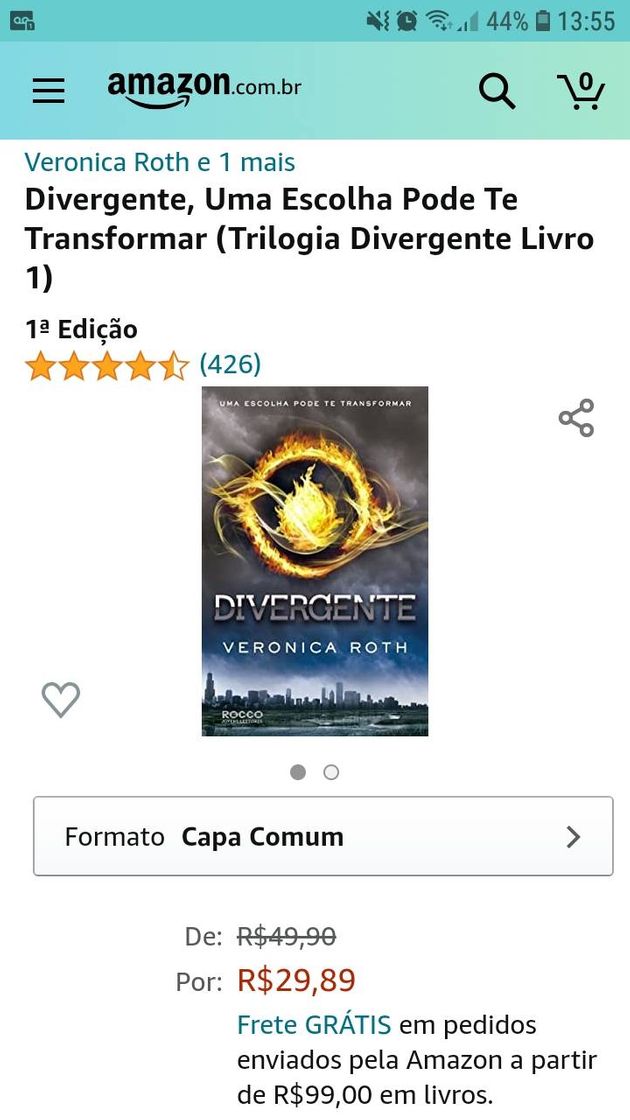Book Divergente livro