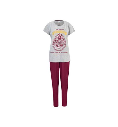 HARRY POTTER Pijama para Mujer Hogwarts Rojo Small