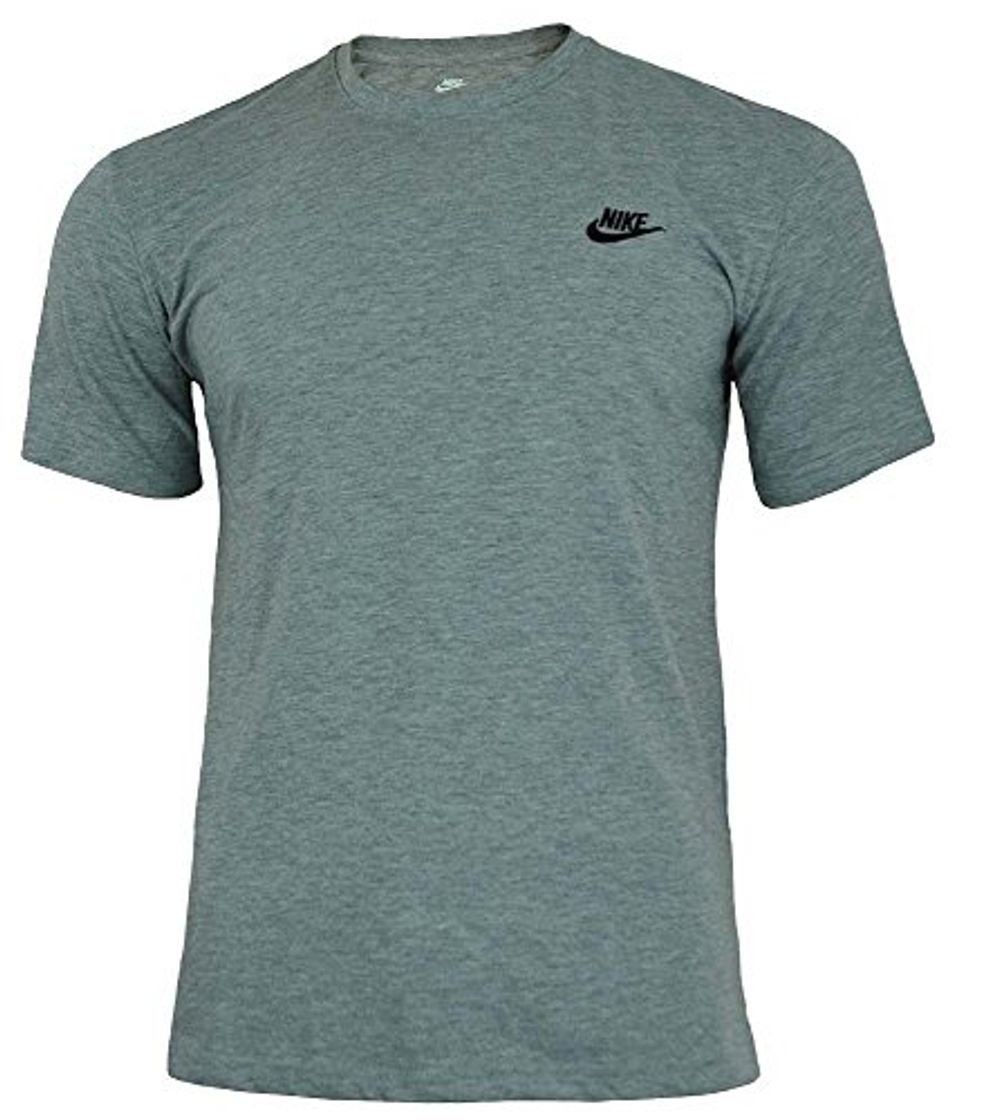 Moda Nike Core Tee Hombre Camiseta Algodón T-Shirt Deportiva Fitness Gris, Tamaño