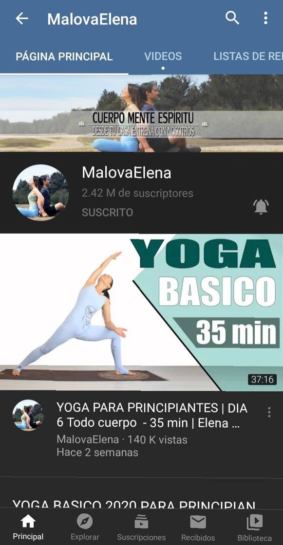 Fashion Malova Elena Canal de yoga (fitness) en Youtube