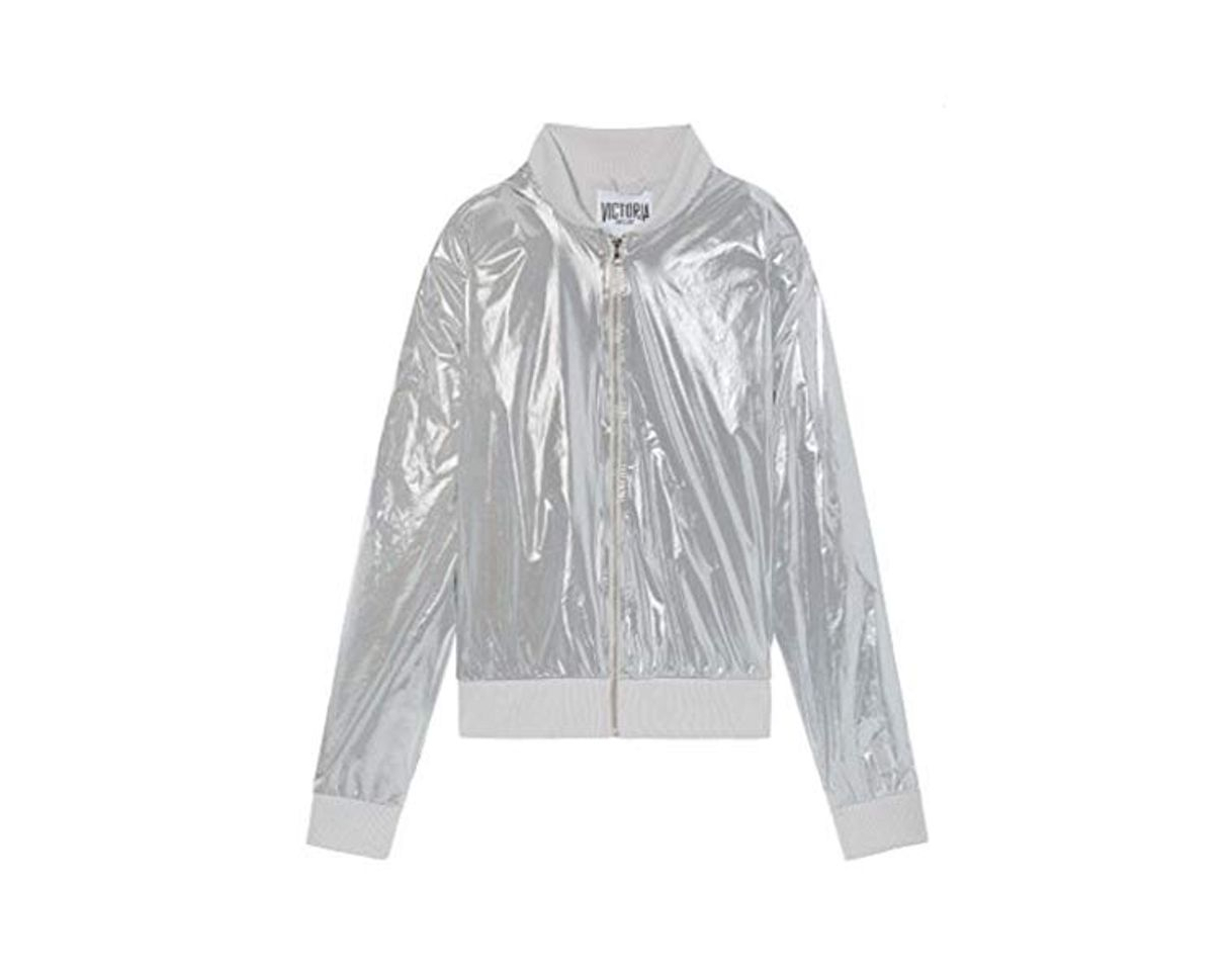 Social Victoria's Secret Chaqueta Cortaviento Plateado Metálico