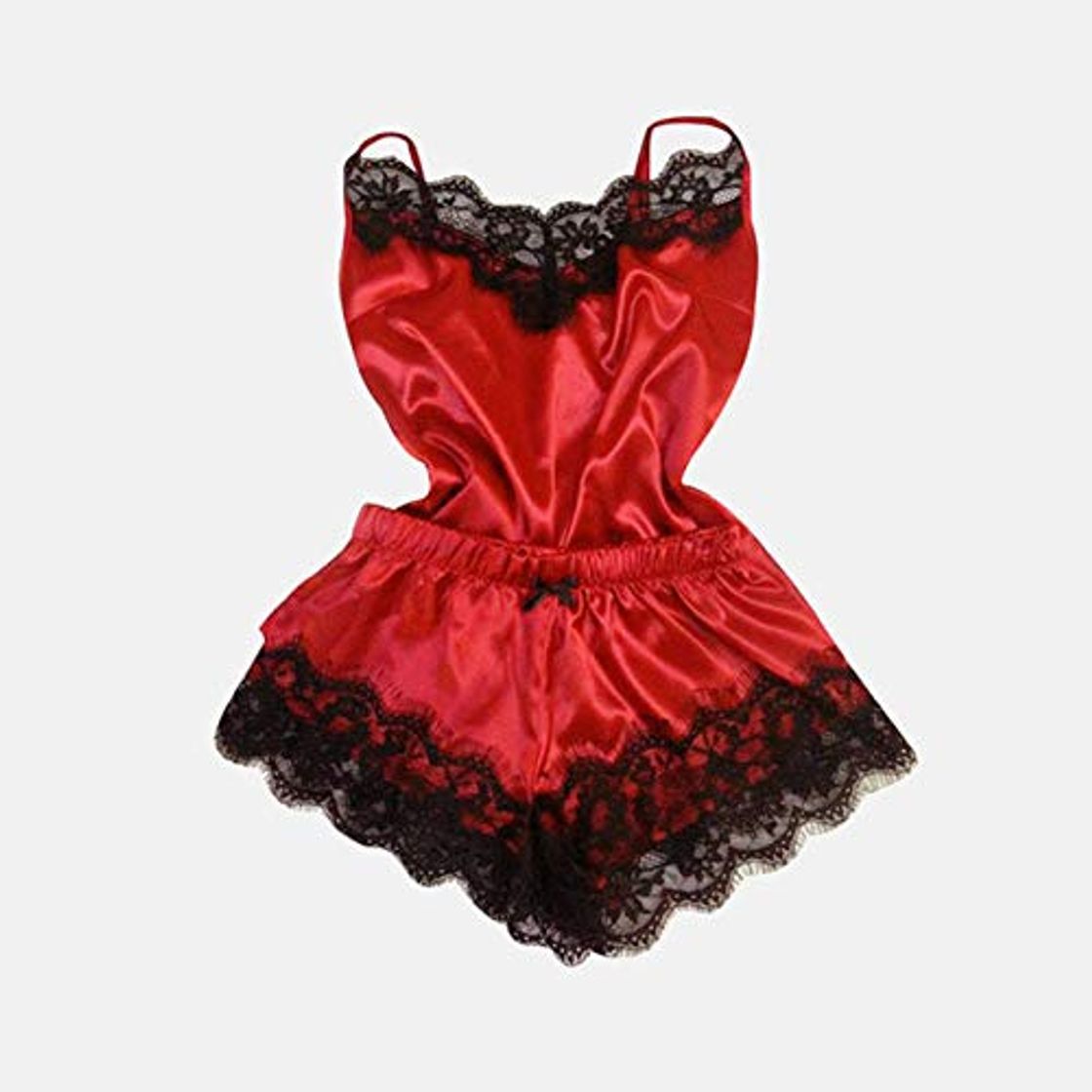 Social ZJHZN Ropa de Dormir para Mujer Conjunto de Sat¨¦n Sexy Pijamas con