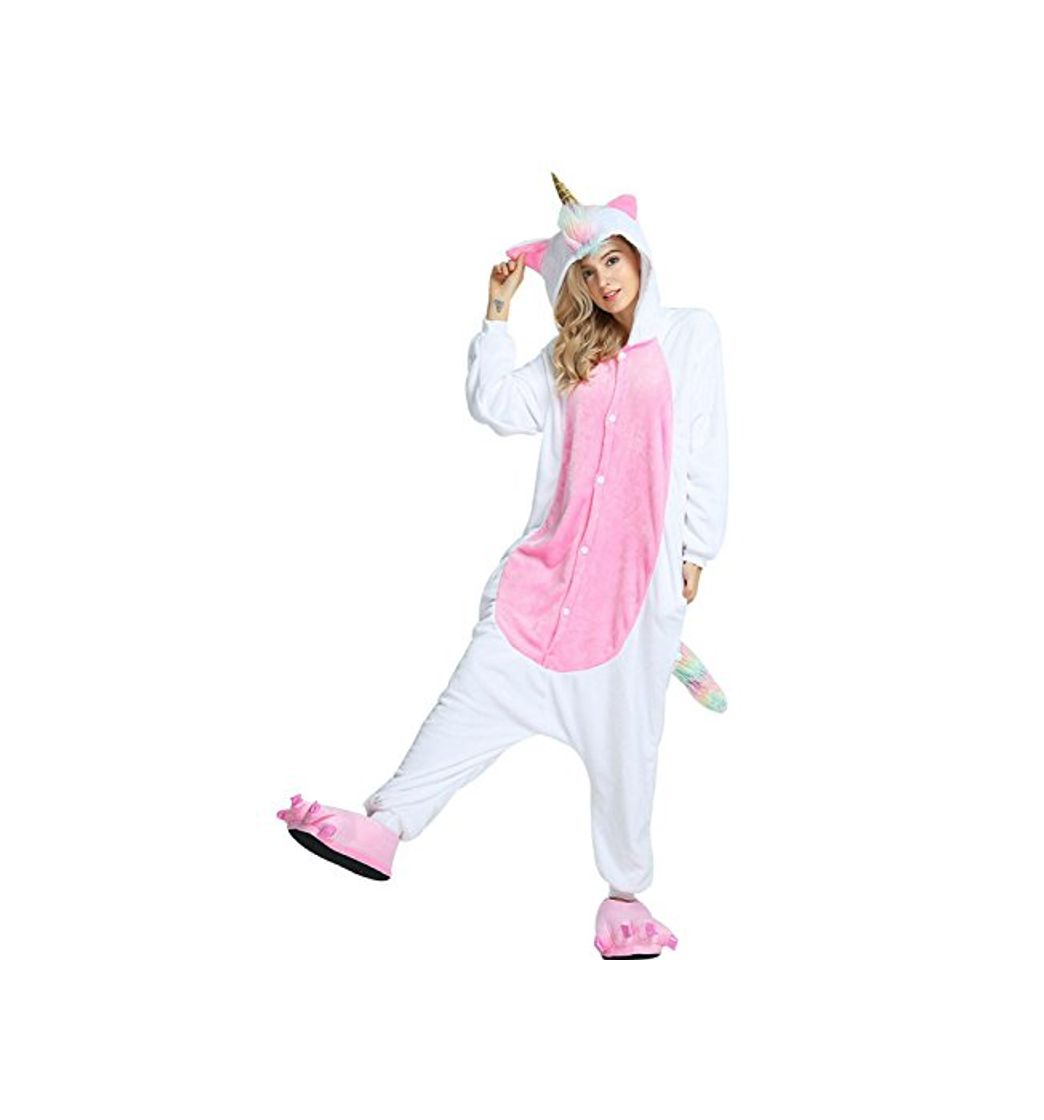 Social Mystery&Melody Unicornio Pijamas Cosplay Unicorn Disfraces Animales Franela Monos Unisex-Adulto Ropa de