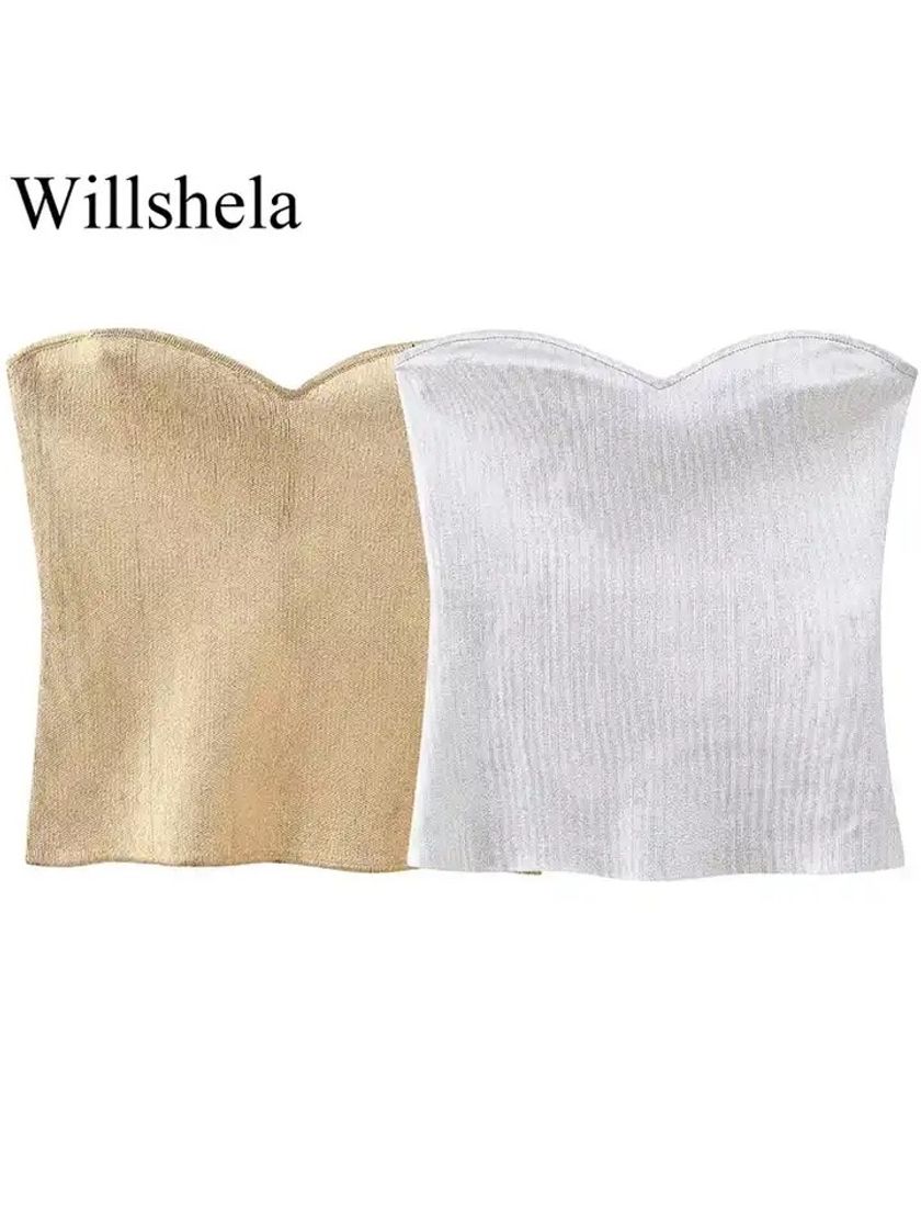 Fashion Willshela-corsé de punto sin espalda para mujer