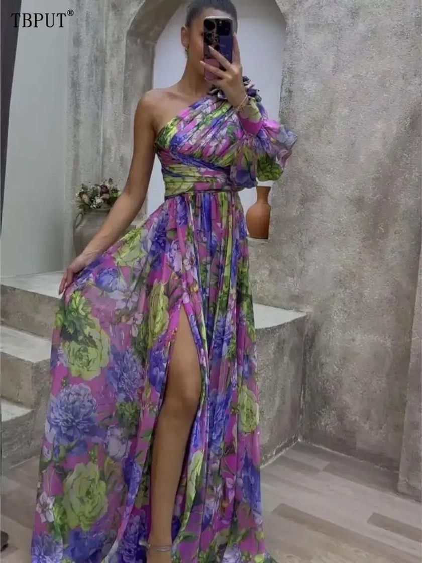 Social Vestido con estampado de flores para mujer