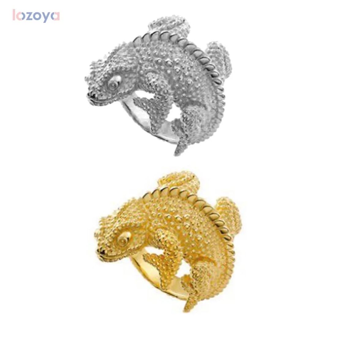 Fashion LOZOYA-Anillos ajustables de Plata de Ley 925 para mujer