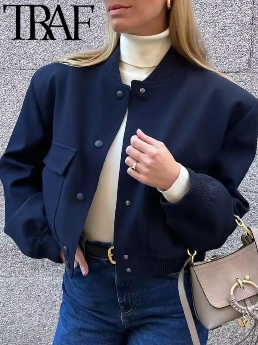 Social TRAF-Chaqueta de manga larga para mujer