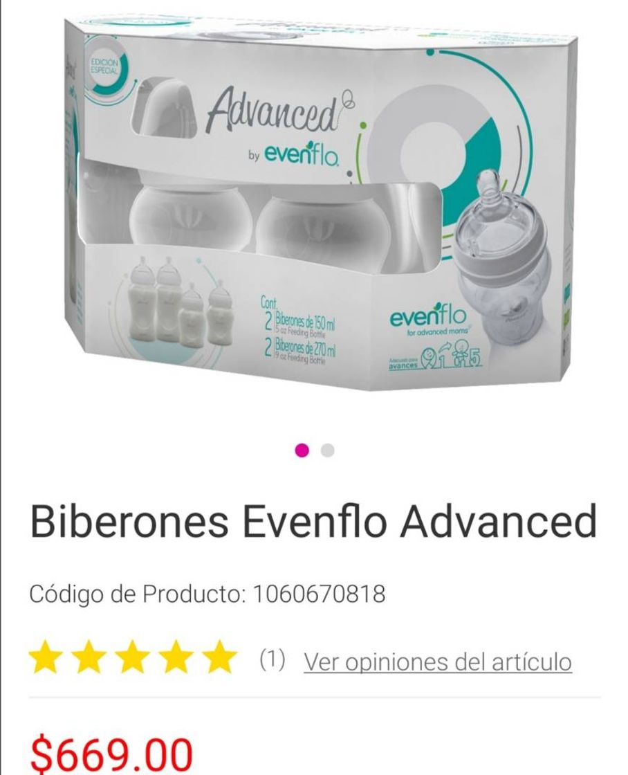 Moda Biberon advanced evenflo