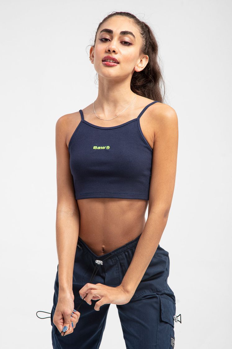 Moda Top Teen Logo Navy BAW