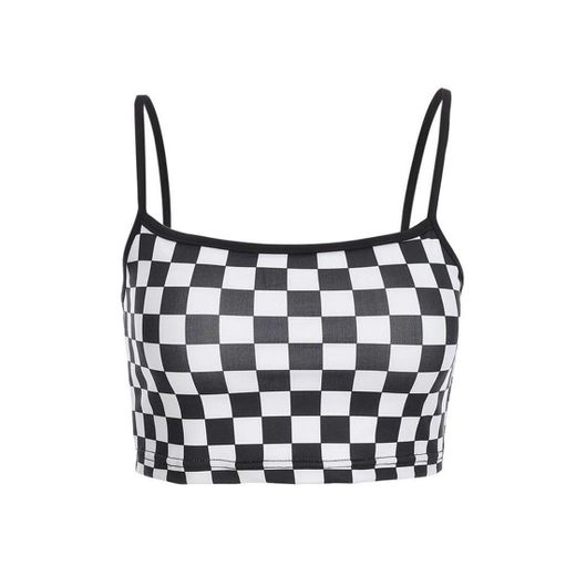 Checkered crop top