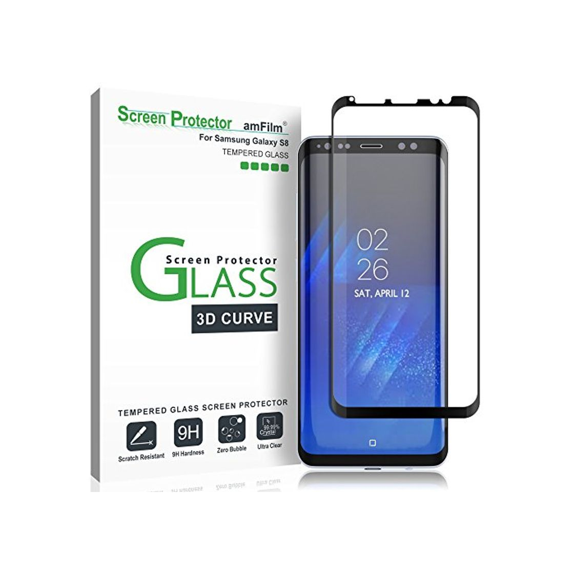 Social amFilm Protector Pantalla Galaxy S8, Cobertura Total