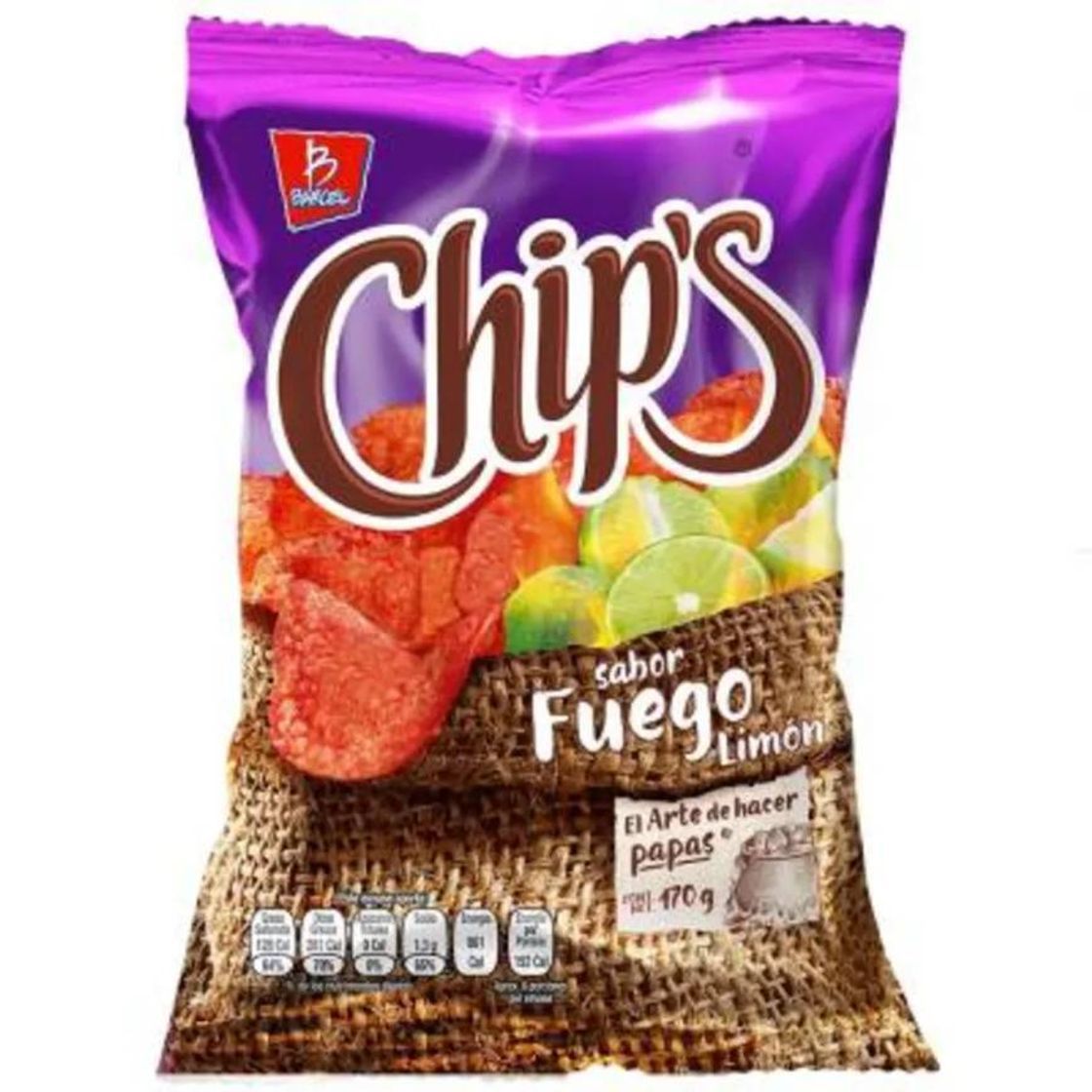 Moda Papas Chip's sabor fuego