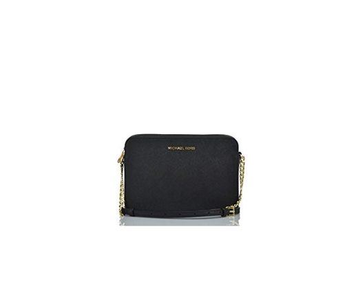 Michael Kors Jet Set Grande East West Crossbody Black Saffiano