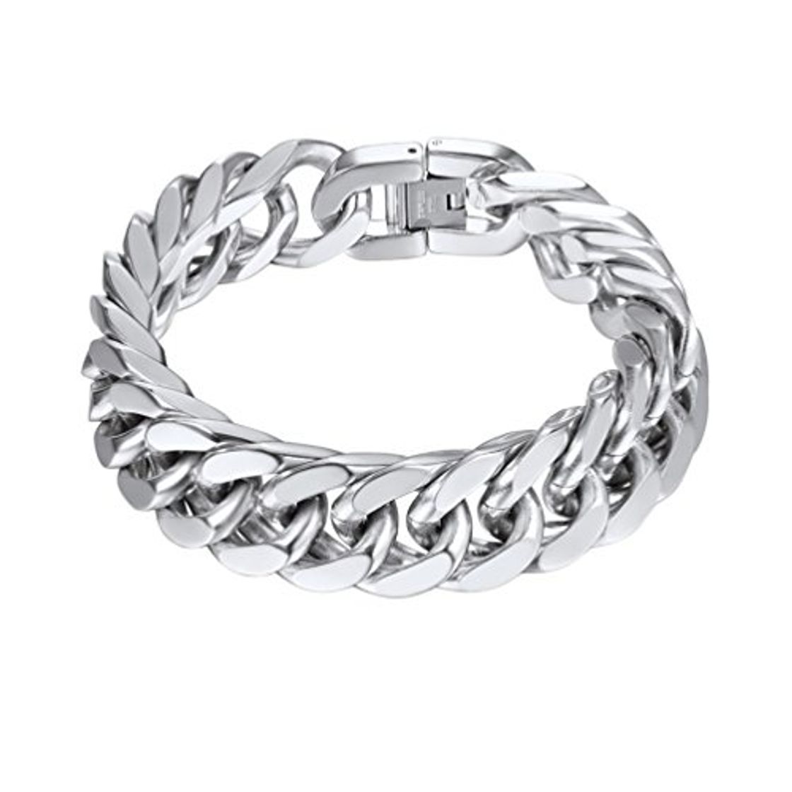 Place PROSTEEL Brazalete Hombre Acero Pulsera de Hombre de Plata Tono 21cm Acero