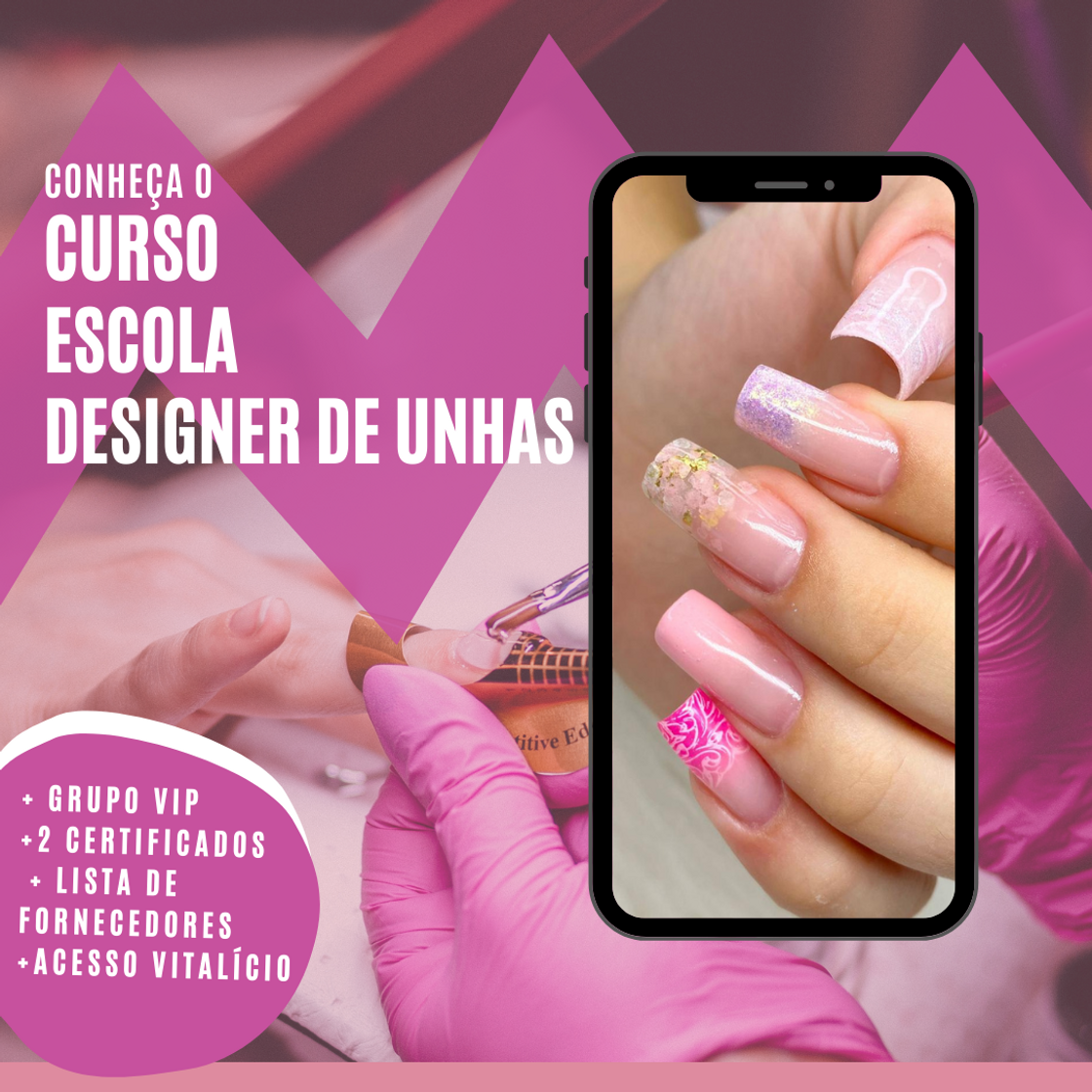 Belleza Curso de designer de unhas!