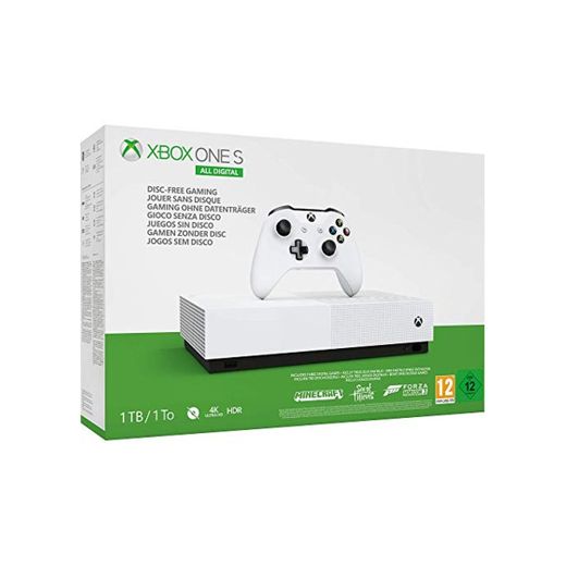 Xbox One S All Digital - Consola de 1 TB, color blanco
