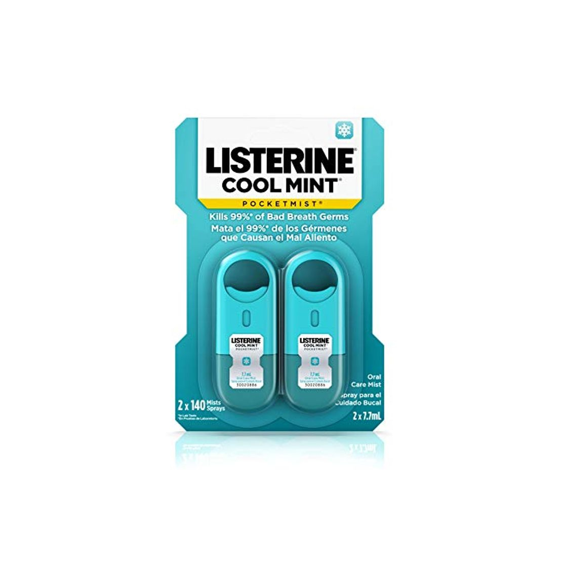 Social Listerine Pocketmist Cool Mint Oral Care Mist 2 Pk