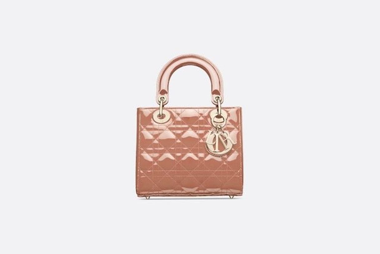 Social Bolsa Lady Dior pequena em couro