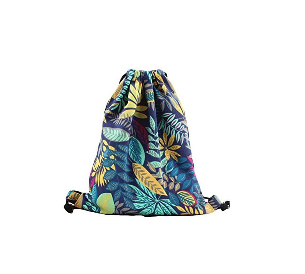 Social Laat - Mochila de cordón unisex, con diseño geométrico