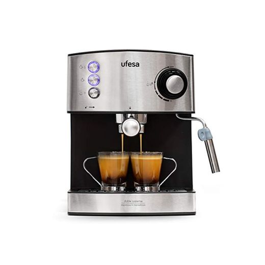 Ufesa CE7240 - Cafetera Espresso, 850W, Depósito extraíble de 1,6 l, 20