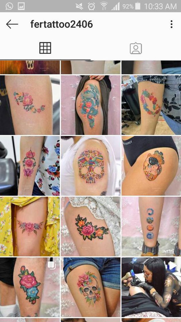 Moda Tatuajes tipo bordado 