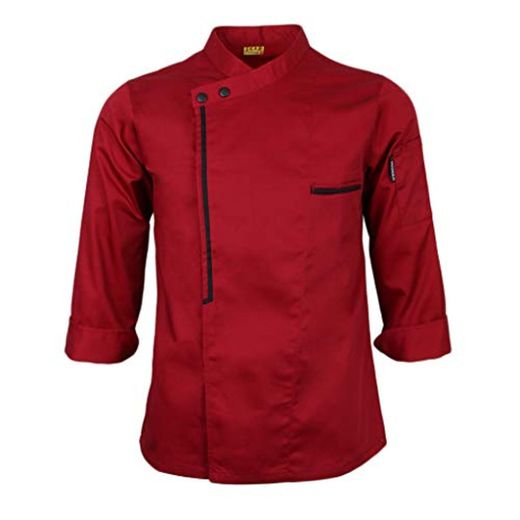 IPOTCH Chaqueta de Chef Cocina Ropa de Hostelería Aficionados - rojo