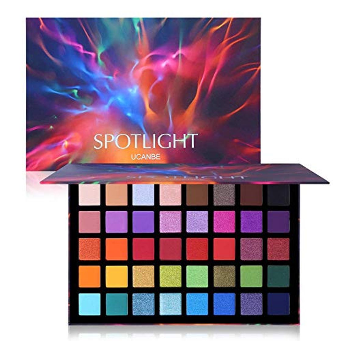 Place UCANBE 40 colores Spotlight Eyeshadow Palette Multi-reflective Shimmer Glitter Peacock Eye Shadow