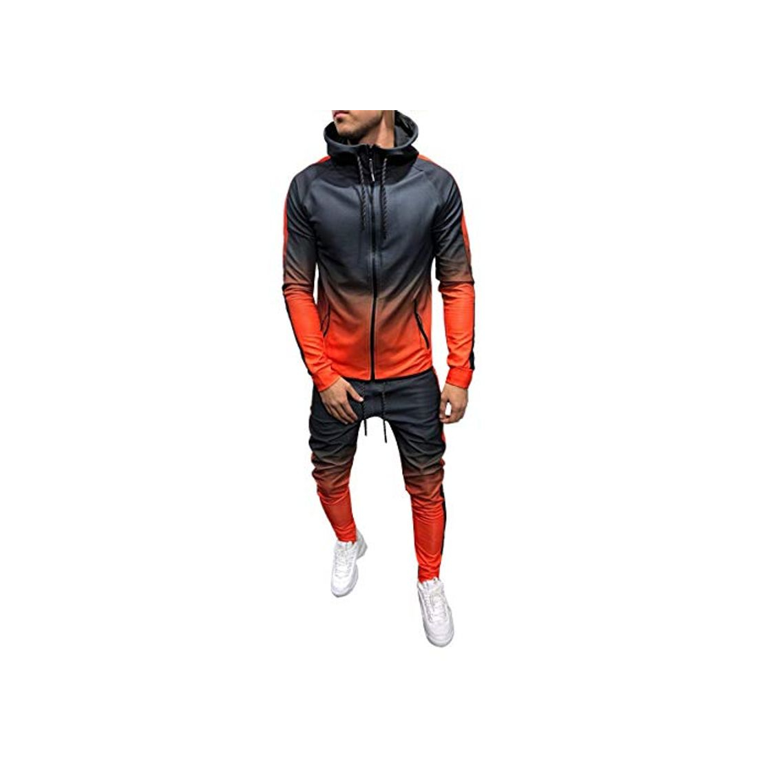 Productos Conjunto de Sudadera con Capucha para Hombre, Ajustada, Conjunto de chándal Deportivo