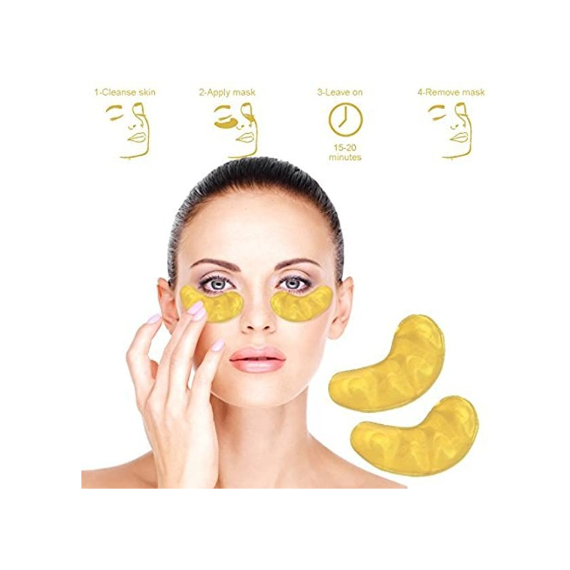 Producto Mascarilla de colágeno para ojos base de oro