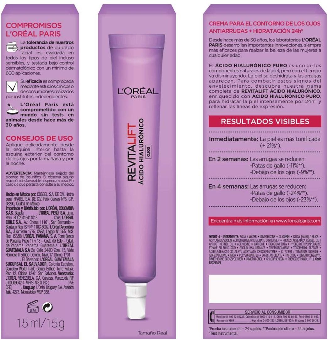 Producto Crema para ojos anti líneas de expresión