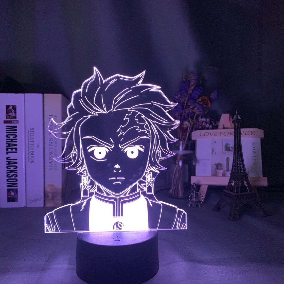 Products Luz de noche LED Anime japonés demonio asesino Agatsuma Zenitsu decorar Kimetsu No Yaiba lámpara regalo para niños dormitorio de niños