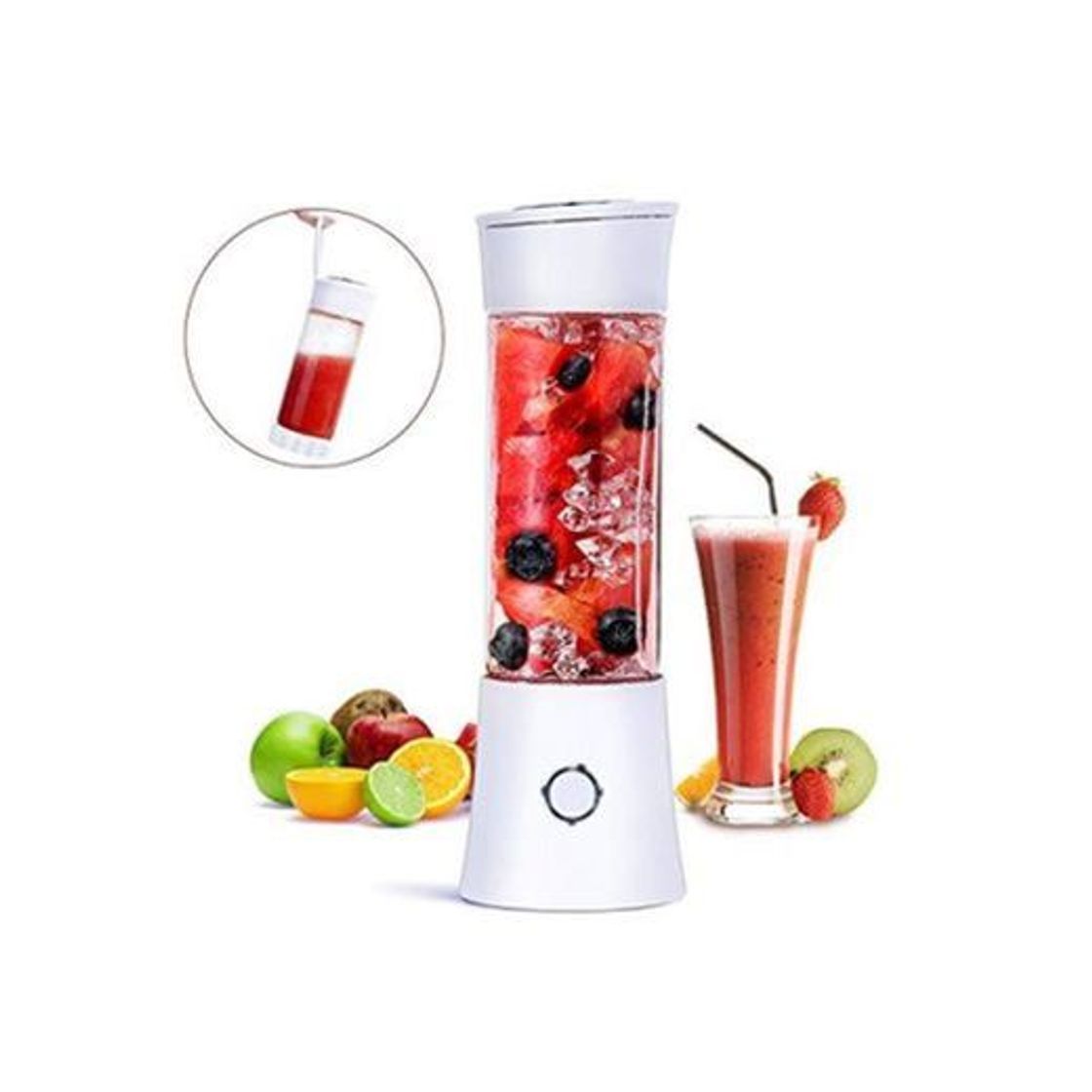 Social Fityou Licuadora Portátil, Mini Batidora de Vaso con 6 Cuchillas 480ML Juicer