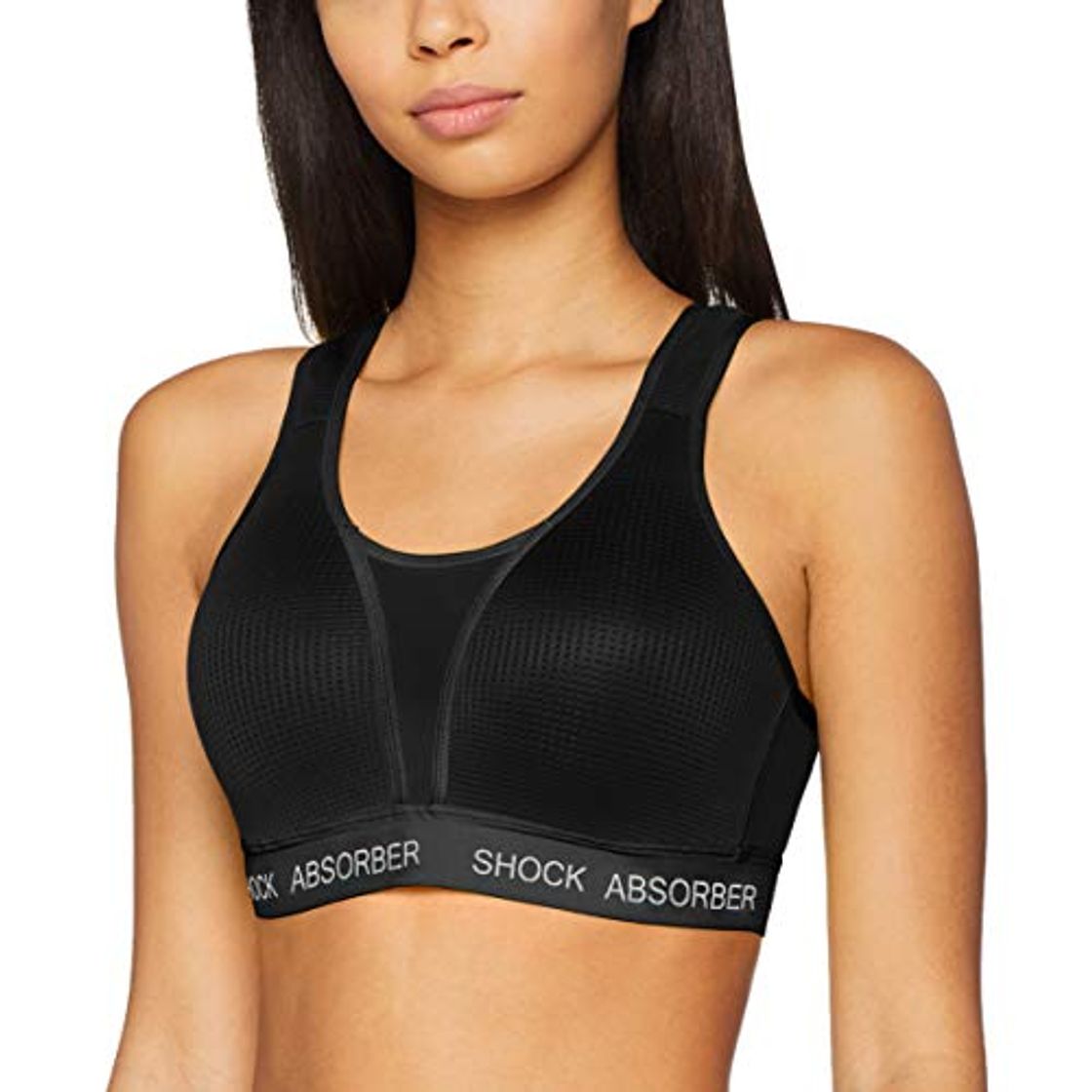 Fashion Shock Absorber Ultimate Run Bra Padded Sujetador Deportivo, Negro