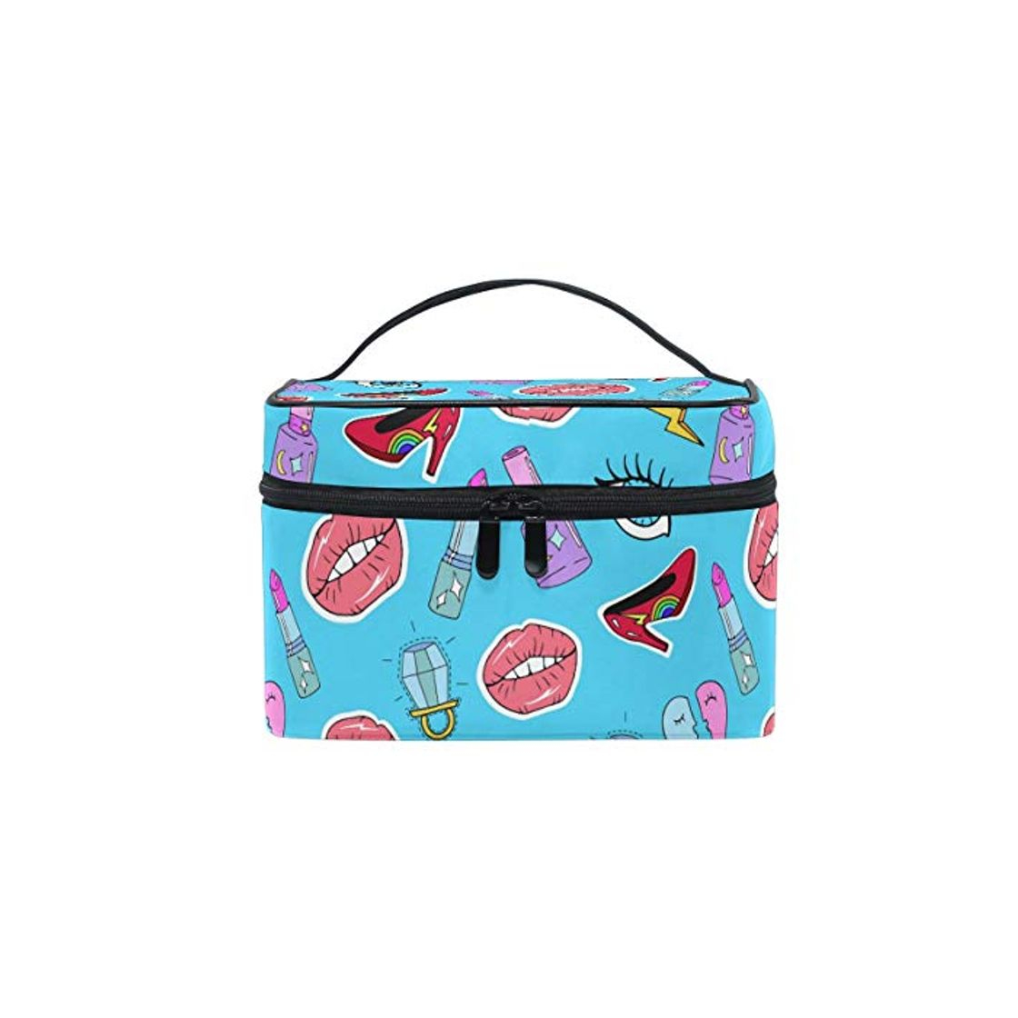 Social Bolsa de maquillaje Ojo Lápiz labial Tacones Viaje Bolsas de cosméticos Organizador Estuche de tren Artículos de tocador Bolsa de maquillaje