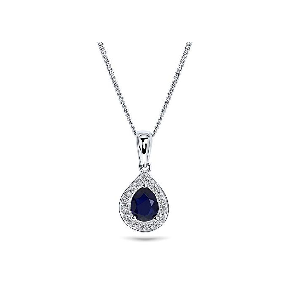 Social Miore - Collar para mujer con colgante de gota de diamante de
