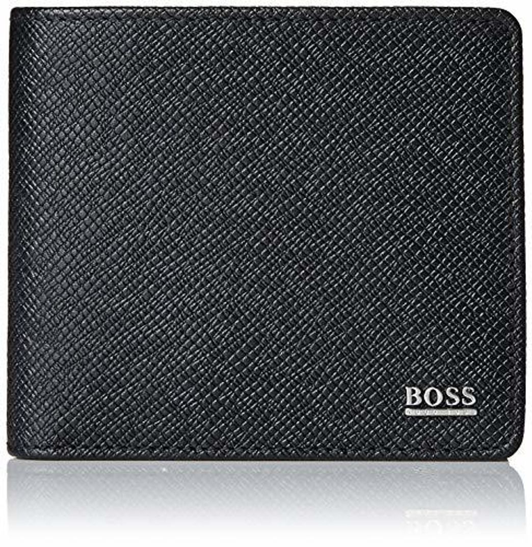 Place BOSS - Signature_4 Cc Coin, Carteras Hombre, Negro