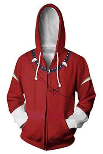 RedJade Abrigo Sudadera con Capucha Vaina Chaqueta con Capucha Encapuchado Animado Unisexo Manga Larga para Inuyasha