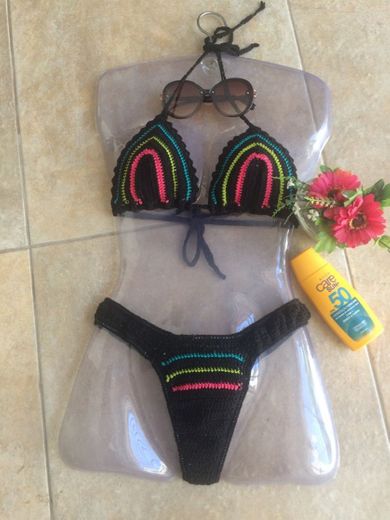Aibrou Bikini Mujer Conjunto Sexy Cabestro Cuello Bañador Cuello en V