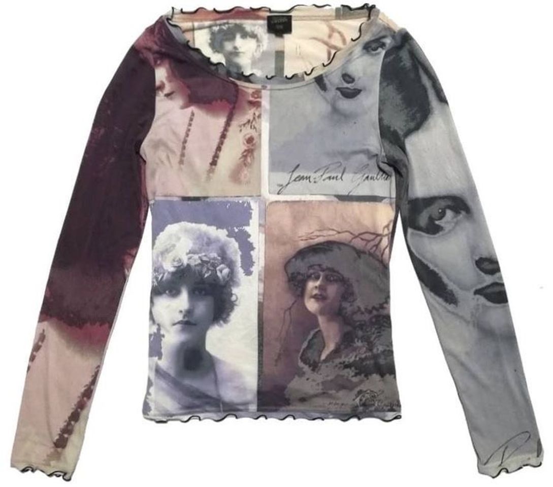 Vintage Jean Paul Gaultier Face Print Top
