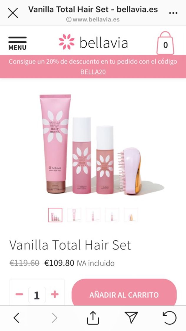 Products Vanilla Total Hair Set Bellavia