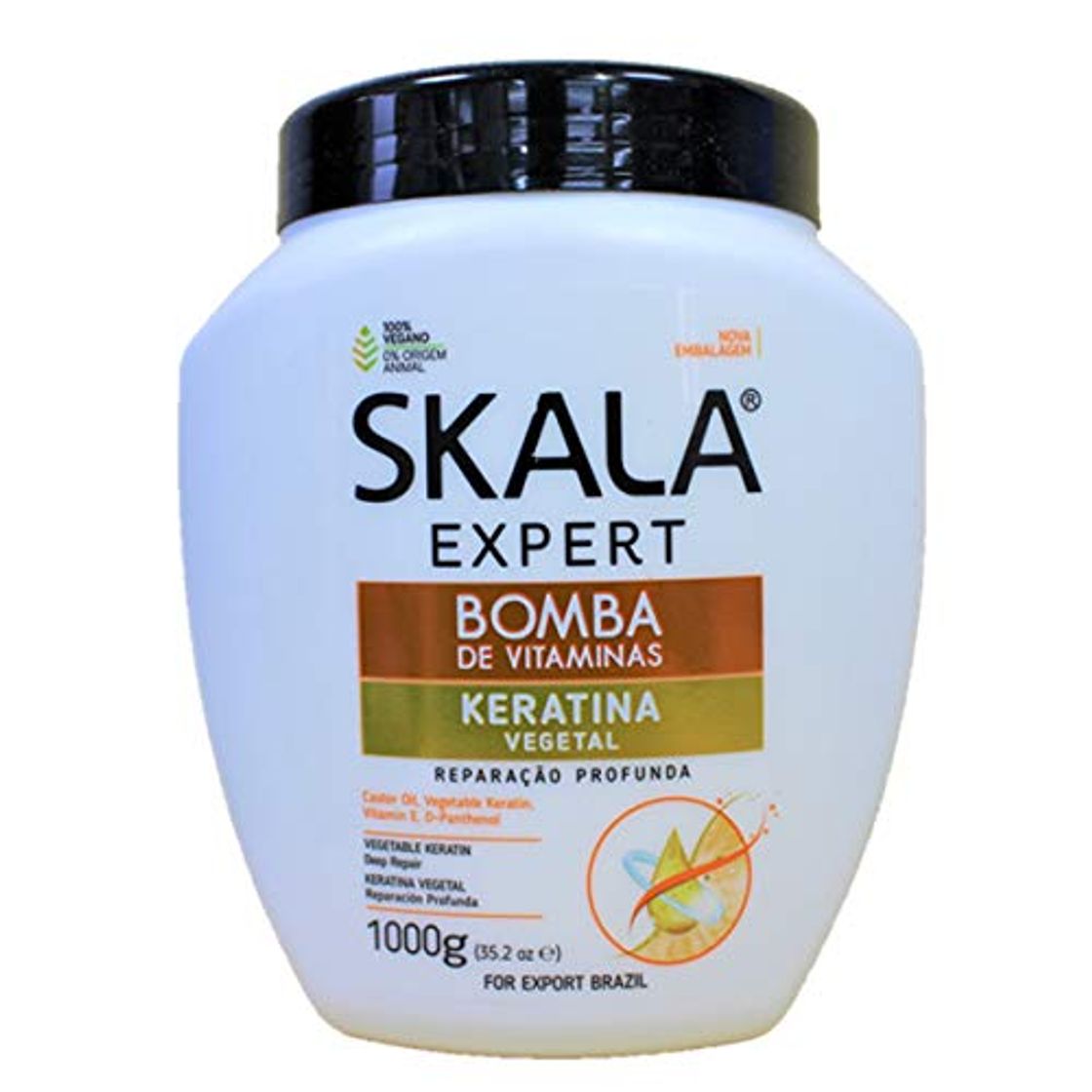 Social Skala Crema Acondicionadora Bomba de Vitaminas de Keratina Vegetal 1000 ml