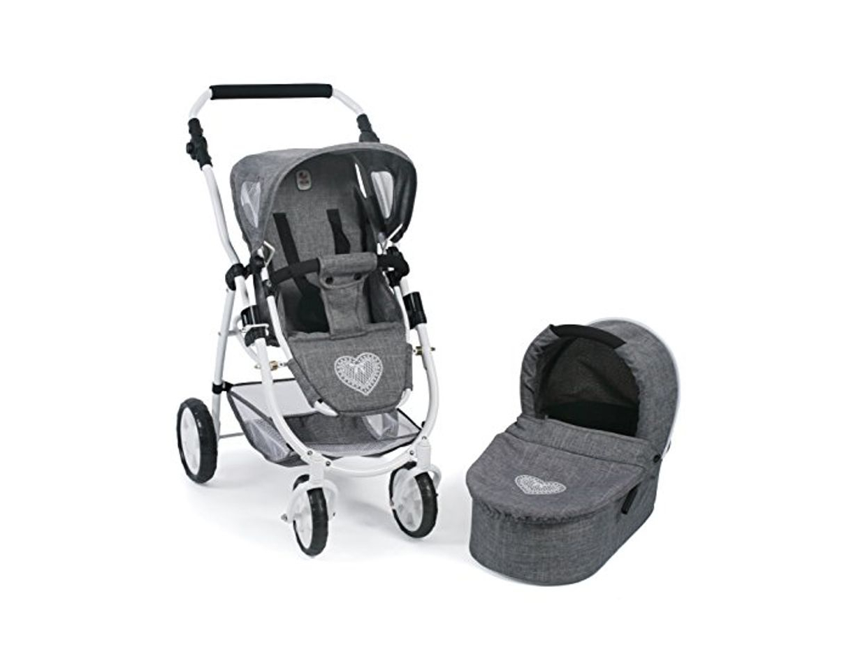 Products Bayer Chic 2000-Cochecito para muñecas Emotion 2 en 1, diseño Vaquero, Gris,