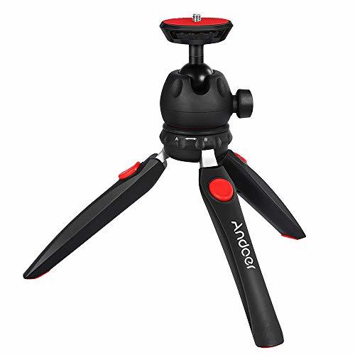 Electrónica Tripod Andoer Mini Trípode Ligero con Cabeza de bola 360°